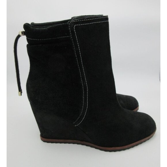 Dr. Scholl's women's Ireland‎ black suede leather wedge ankle boots 10M - Picture 5 of 14